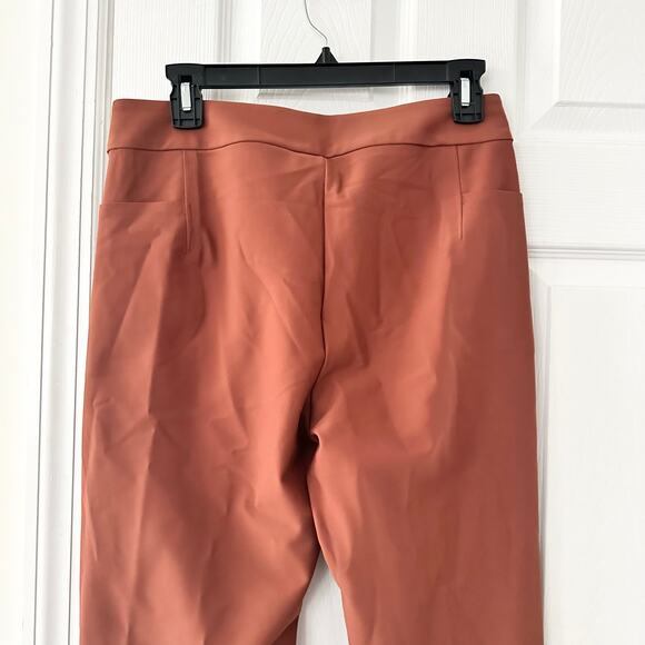 Athleta Stellar Skinny Trouser Rust Brick Red Collar Pants 8 Ancient Mahogany - Picture 9 of 10